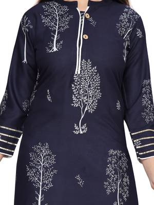 Blue printed pure cotton girls-top-bottom 5
