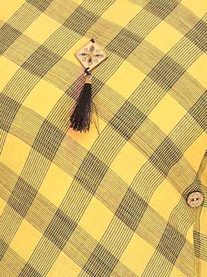 Yellow plain cotton girls-top-bottom 5