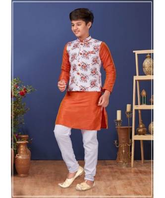 Vastra swarg boys Kurta Pajama with Jacket 2
