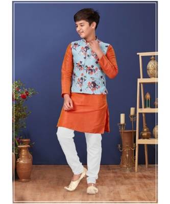 Vastra swarg boys Kurta Pajama with Jacket 2