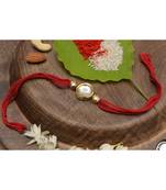 Gold tone Kundan rakhi