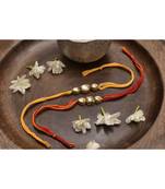 Gold tone kundan rakhi  Set of 2