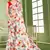 Cream printed lycra saree with blouse