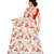 Cream printed lycra saree with blouse
