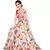 Cream printed lycra saree with blouse