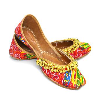 Purely Lush Bandhani Bonanza Printed Handmade Jutti 1