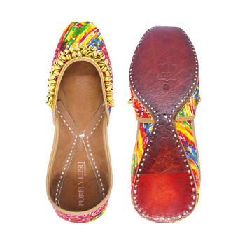 Purely Lush Bandhani Bonanza Printed Handmade Jutti 4