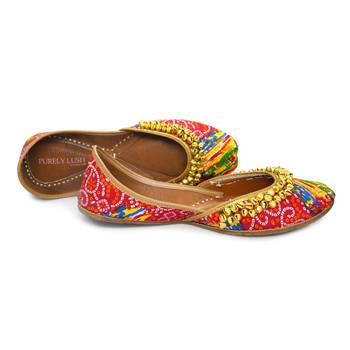 Purely Lush Bandhani Bonanza Printed Handmade Jutti 5