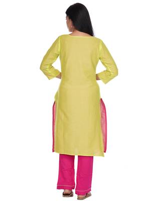 Pink woven cotton kurtas-and-kurtis 2