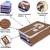 atorakushon   Fabric Mens Shirt Cover Pant T Shirt Clothes Organizer for Garment Storage Bags Pack of 4 (Check Brown)