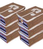 atorakushon   Fabric Mens Shirt Cover Pant T Shirt Clothes Organizer for Garment Storage Bags Pack of 6 (Check Brown)