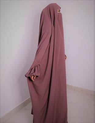Onion Pink Kashibo Jilbab with Niqab - Abaya 3