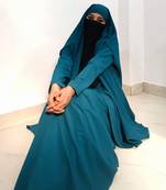 Kashibo Plain Work Abaya with Khimar