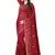 Red embroidered georgette saree with blouse