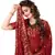 Red embroidered georgette saree with blouse