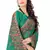 Green embroidered georgette saree with blouse