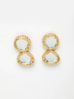 Gold pearl earrings 2