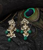 Green pearl earrings