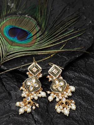 White pearl earrings 1
