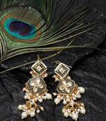 White pearl earrings