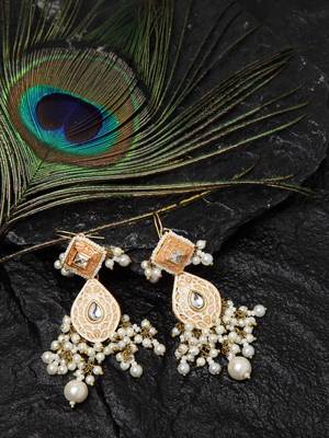 Pink pearl earrings 1