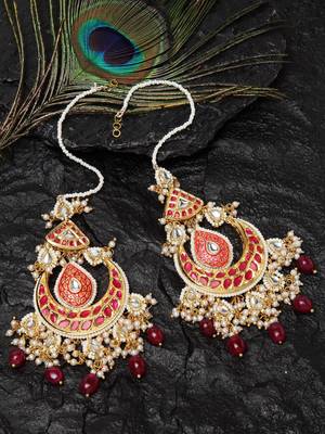 Red pearl earrings 1