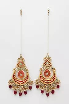 Red pearl earrings