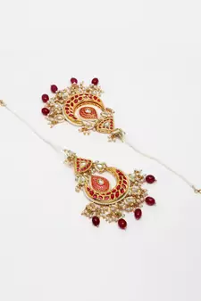 Red pearl earrings