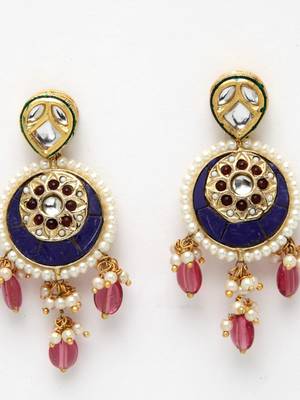 Blue pearl earrings 1