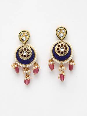 Blue pearl earrings 2