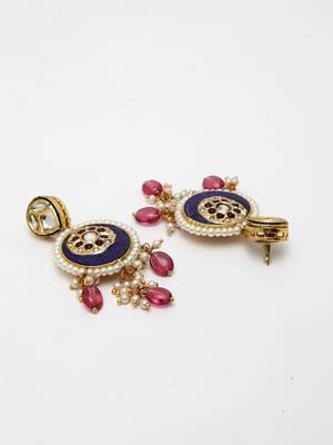 Blue pearl earrings 3