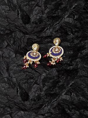 Blue pearl earrings 4