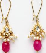 Red pearl earrings