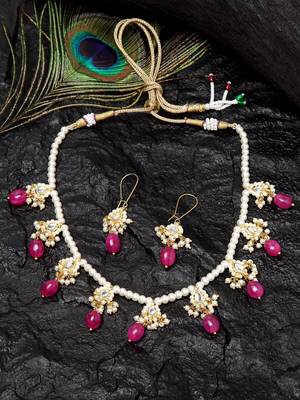 Red pearl necklace-sets 1
