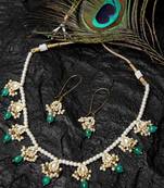Green pearl necklace-sets