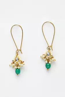 Green pearl necklace-sets