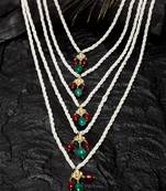 White pearl necklaces