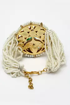 Gold pearl bracelets