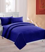 Striped Cotton Satin King Size Bedsheet with Two Pillow Cover 100% Primium Cotton (Color : Royal Blue, Size : 100"X108")