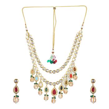 Gold kundan necklace-sets 3