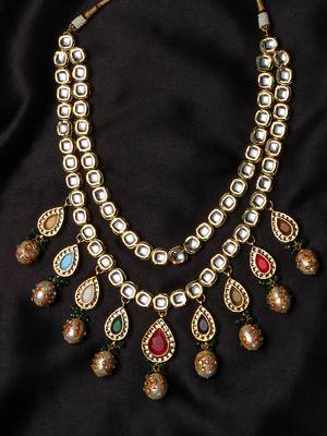 Gold kundan necklace-sets 4