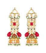 Gold kundan earrings