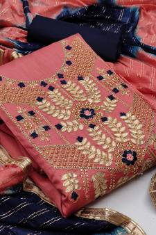 Pink stone cotton salwar