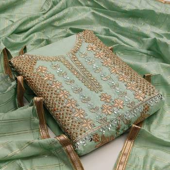 Sea-green gotta patti chanderi salwar 1