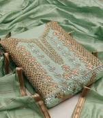 Sea-green gotta patti chanderi salwar