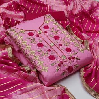 Pink Embroidered Cotton Salwar 1