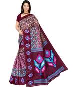 MULTICOLOR printed bhagalpuri cotton   saree   with blouse