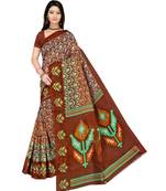 MULTICOLOR printed bhagalpuri cotton   saree   with blouse