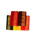 Multicolor Silk Cotton Unstitched Blouse Piece Material for Navratri  Durga  Festive  Oti Bharan  Ugadi Special