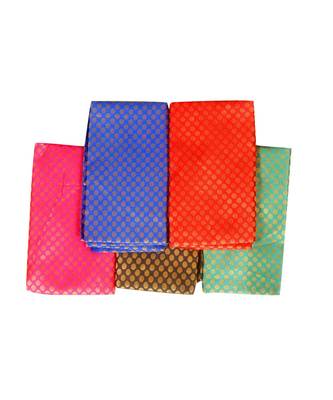 Multicolor Jacquard Fabrics Unstitched Blouse Piece (Pack of 5) 2